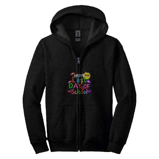 Happy Last Day Of School Teacher Student Graduation Summer Zip Hoodies