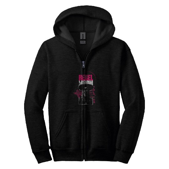 Rebel Moon Distressed Imperium Priest Cracked Pink Logo Zip Hoodies