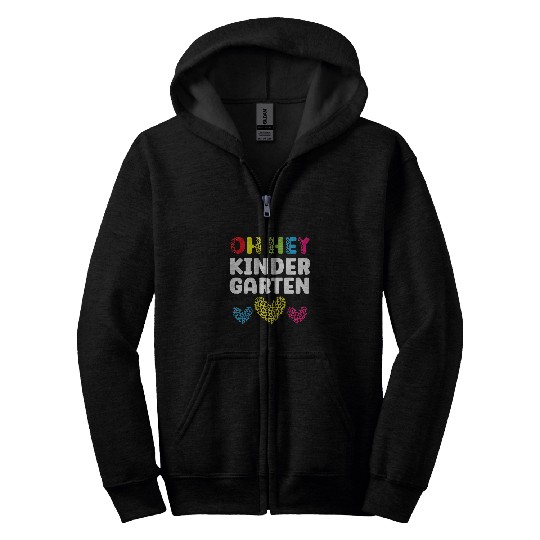 Kindergarten Back to School Kinder Student Teacher Zip Hoodies
