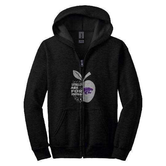 Kansas State Wildcats Teacher Apple Saturdays For Football Zip Hoodies