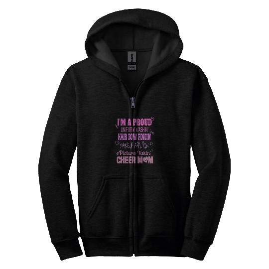 Womens Proud Senior Funny Cheer Mom Coachs Cheerleader Cheerleading Zip Hoodies