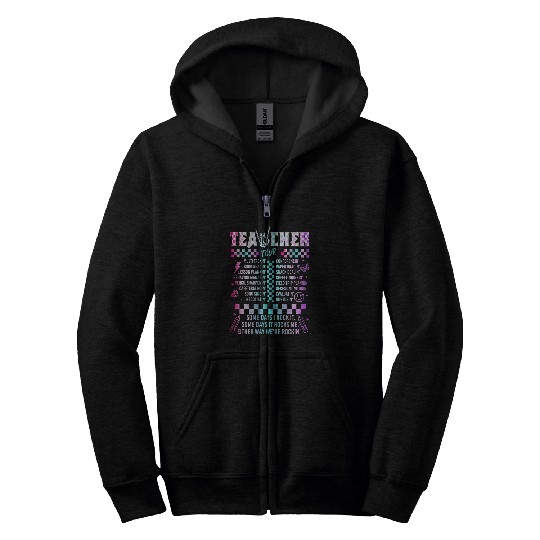Teacher Tour Some Days I Rock It on back Zip Hoodies