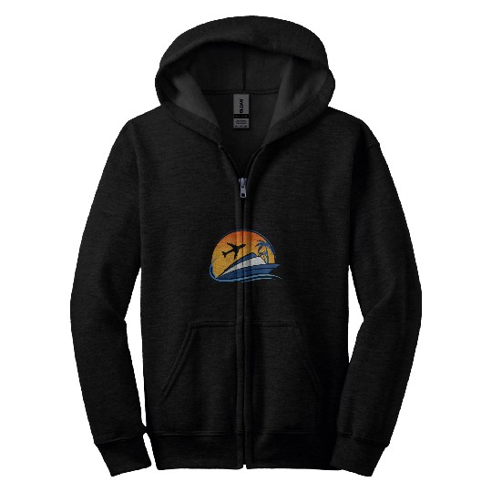 Aviation Fathers Day Pilot Dad Airplane Husband Travel 3 Zip Hoodies