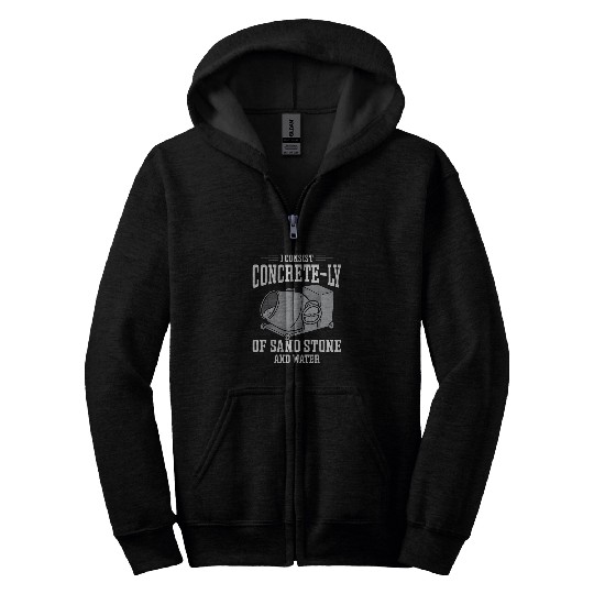 Construction concrete finisher Zip Hoodies
