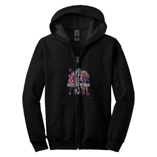 Kids Monster High STUDENT Group With Pets Zip Hoodies