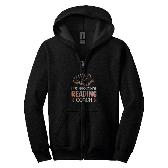 Professional Reading Coach Zip Hoodies