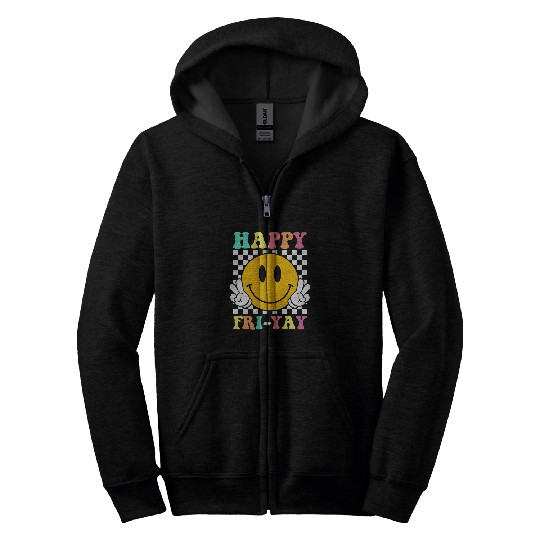 Happy FriYay Funny Teacher Friday Weekend School Zip Hoodies
