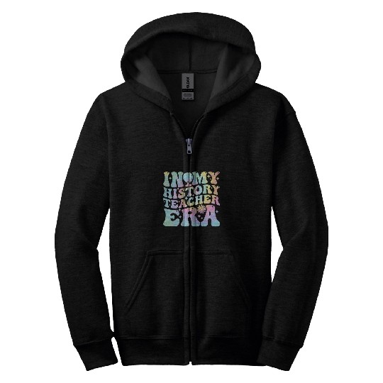 In My History Teacher Era Funny History Teacher Groo Tie Dye Zip Hoodies