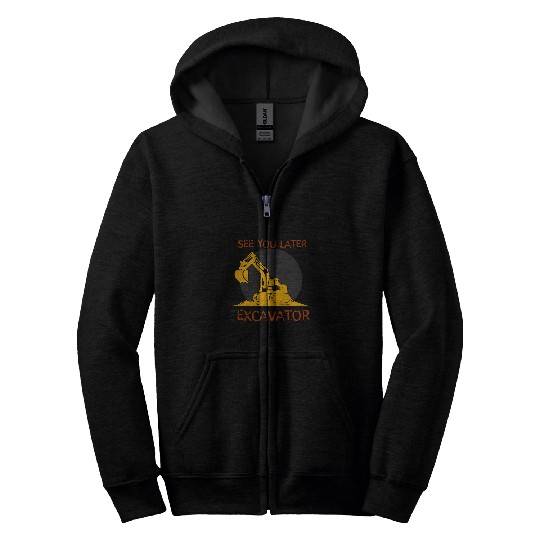 Construction Site Engineer Gift Construction Worker Zip Hoodies
