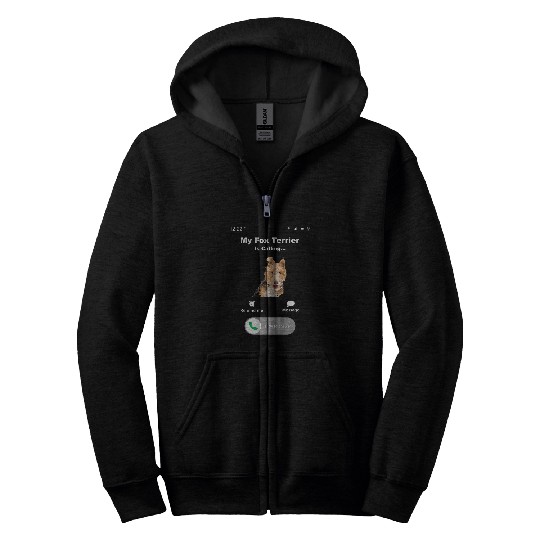 My Fox Terrier is Calling 2 Zip Hoodies