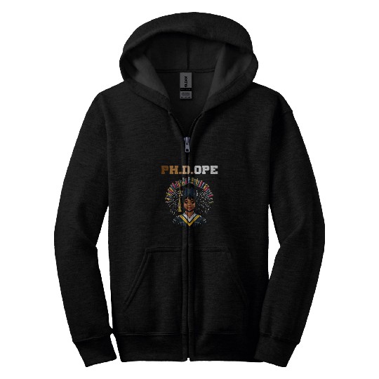 PHDOPE PhD Doctorate Student Graduation Black Queen 2024 2 Zip Hoodies