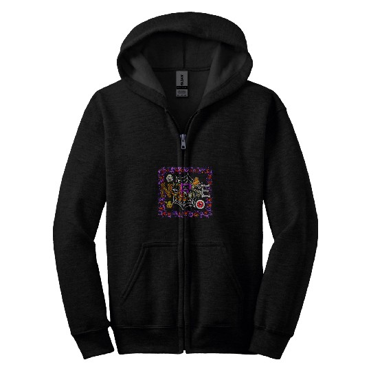 Halloween Boo Crew Costume Horror Movie nurses Life Womens Zip Hoodies