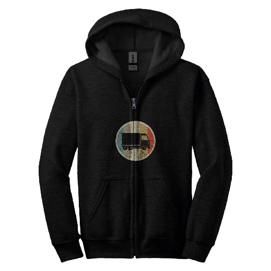 Trailer Truck Driver Trucker Logistics vintages Retro Grunge Zip Hoodies