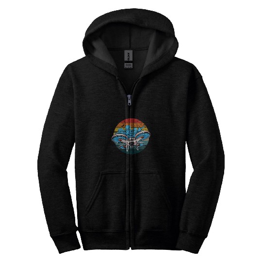 Drone Gift Drone Pilot Quadcopter FPV Drone Pilot Zip Hoodies