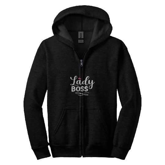 Lady Boss female supervisor manager working woman Zip Hoodies