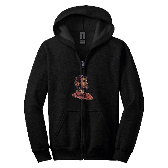 Cool call center service with headset for worker Zip Hoodies