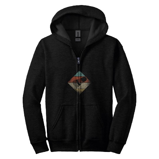 Badminton Retro 1960s 1970s Style Shuttlecock Zip Hoodies