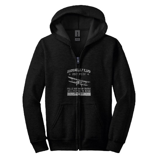 Model Flight Test Pilot Wenn Ich Mich Ducke Model Aeroplane Zip Hoodies