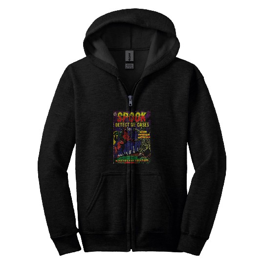 Halloween Horror vintages ghosts Comic Book Retro Funny Zip Hoodies