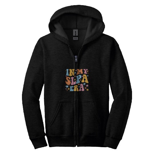 In My SLPA Era Engagement Groovy Speech Therapist Men Women Zip Hoodies