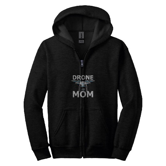 Drone Mom Pilot Aerial Photography Flying For Women Girls Zip Hoodies