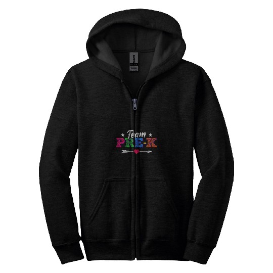 Team PreK PreSchool Teacher Student Back To School 2 Zip Hoodies