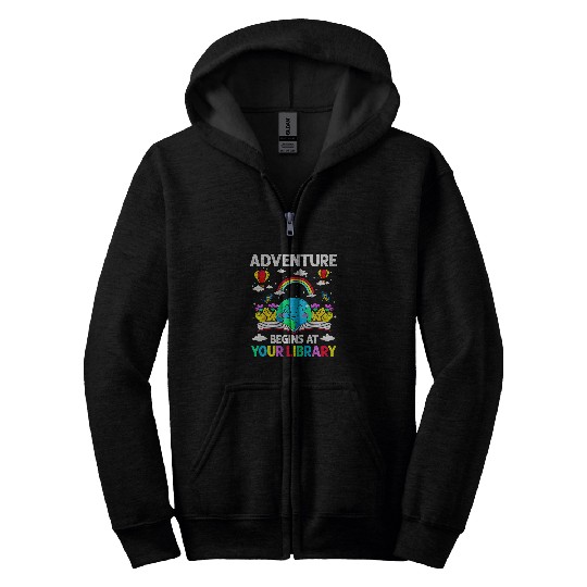 Adventure Begins At Your Library Summer Reading 2024 Earth Zip Hoodies