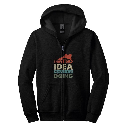 I Have No Idea What I am Doing Funny Billiard Pool Player Zip Hoodies