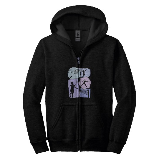 Badminton Shuttlecock Women Girls Zip Hoodies