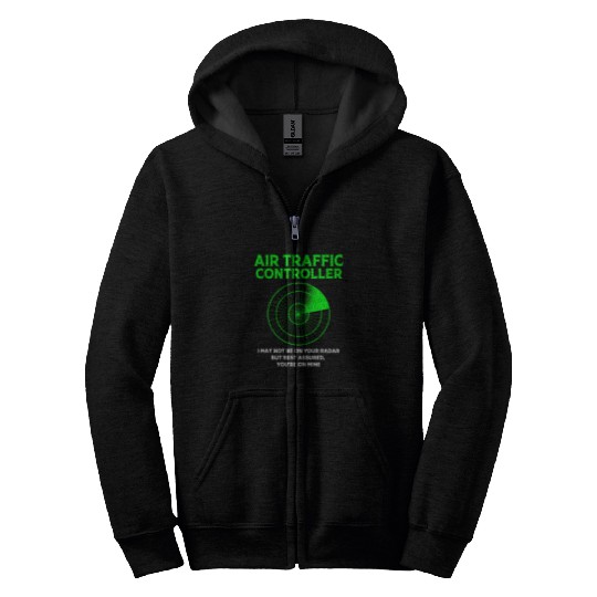 Funny Pilot Humor Radar Detector Air Traffic Controller Zip Hoodies