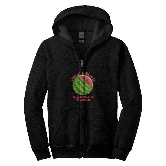 One In A Melon healthcares Worker Zip Hoodies