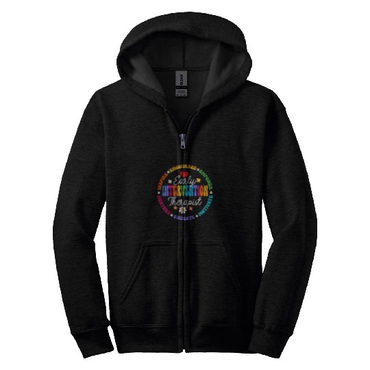 Intervention Teacher Team Early Intervention Therapist 5 Zip Hoodies