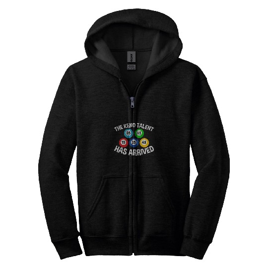 Keno Casino Gamer Billiard Creative Keno 1 Zip Hoodies