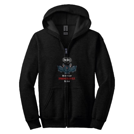 Phlebotomy Tech Vampire Bat Your Phlebotomist Zip Hoodies