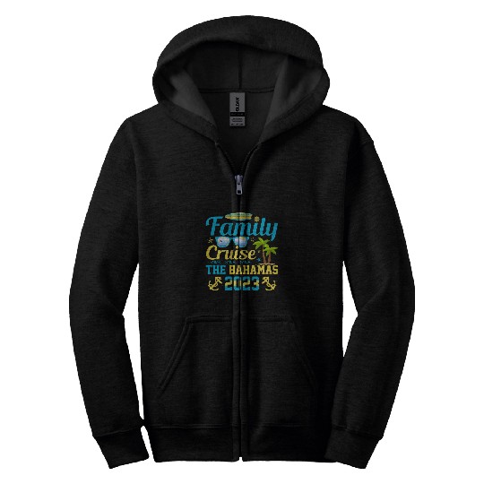 Family Cruise the Bahamas Traveler Boating Cruise Trip Zip Hoodies