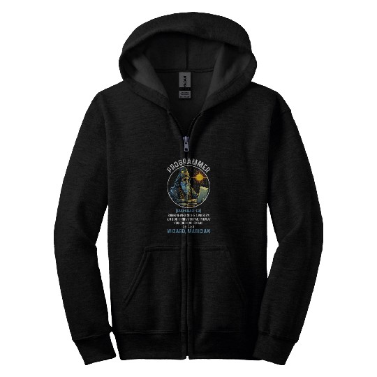 Funny Programmer Definition Techy Software Developer Coding Zip Hoodies