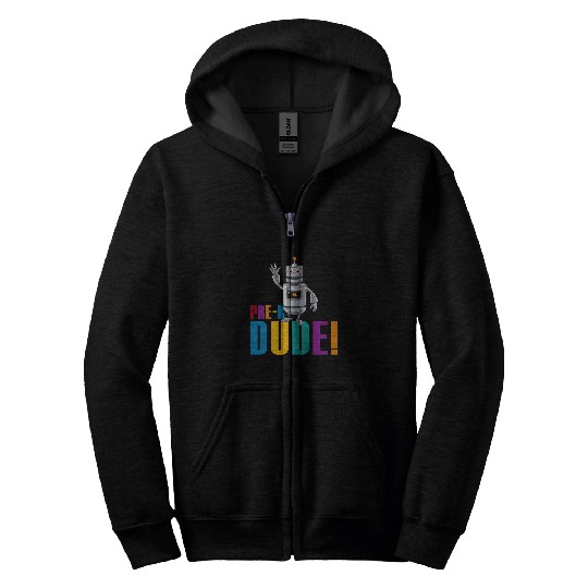 Funny PreK Dude Robot First Day Back To School Student Zip Hoodies