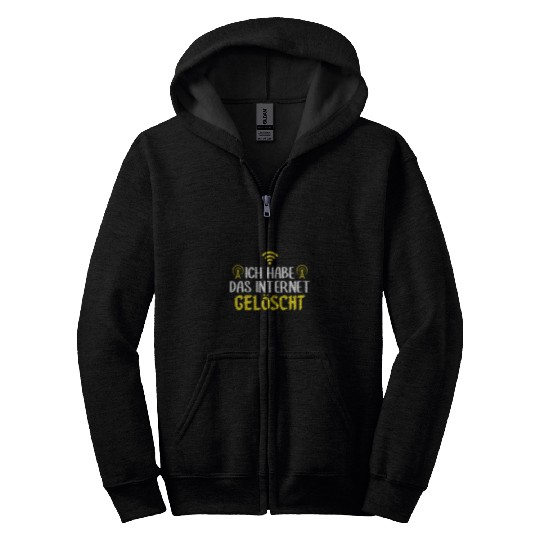Programmer Computer Scientist I have deleted the Internet Zip Hoodies