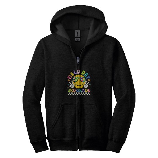 Field Day 2024 3rd Third Grade Field Trip Teacher Student Zip Hoodies