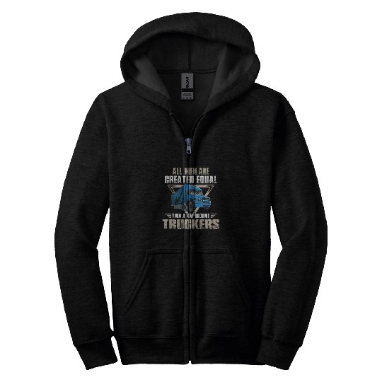 Mens Diesel Trucker Funny Big Rig SemiTrailer Truck Driver Zip Hoodies