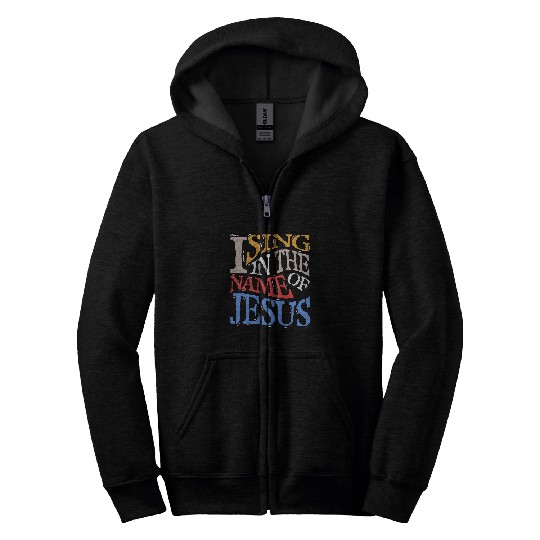 Gospel Singer Jesus God Faith Christian Religious Zip Hoodies
