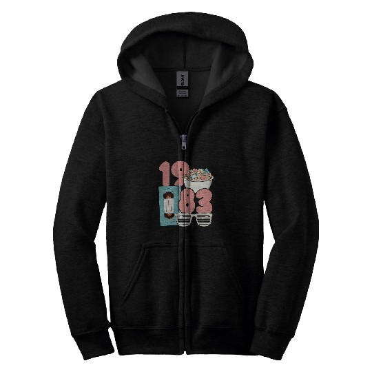 Grad Class 1983 Cinema Student 80s Movie Film School Reunion Zip Hoodies