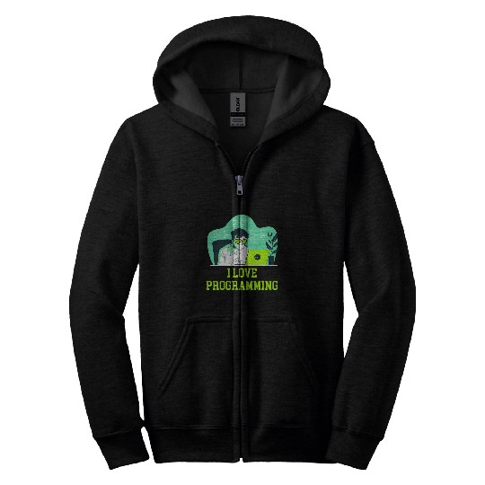 I Love Programming Professional Computer Programming Career Zip Hoodies