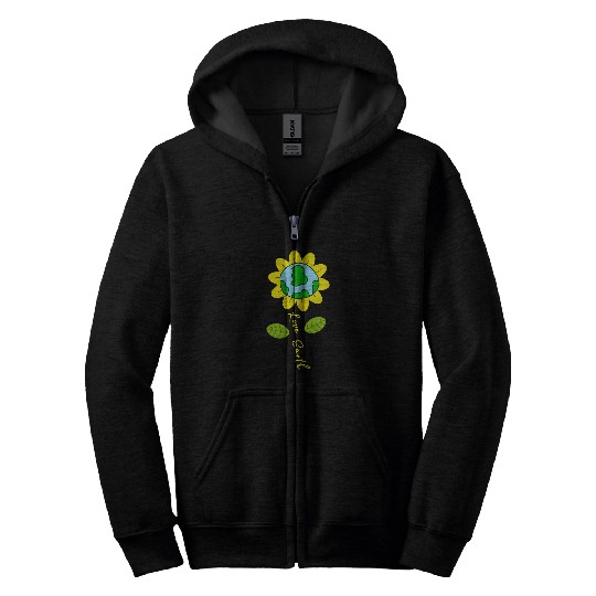 Loves Funny Earth Day Every Day Sunflower Kid Teacher Women Zip Hoodies