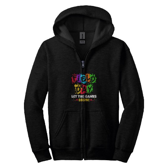 School Field Day Fun Teacher Field Day Teacher Kids 2 Zip Hoodies