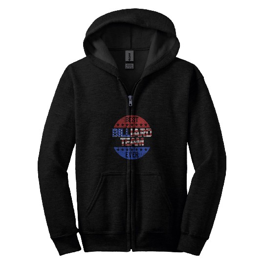 Billiard Team Player Independence Day Patriotic USA Flag Zip Hoodies