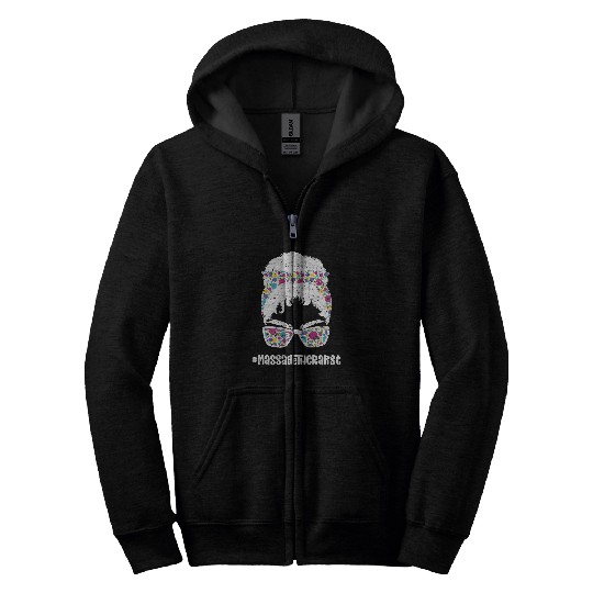 Lotus Massage Therapist Massage Therapist Zip Hoodies
