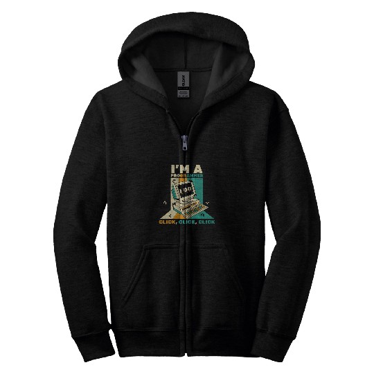 Im A Programmer Click Software Engineer Coder Programmer Zip Hoodies