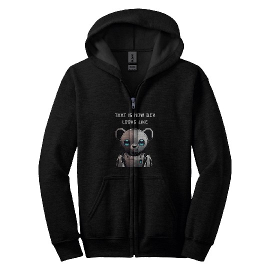 Programmer For Coder Engineer Developer Robot Robotic Zip Hoodies