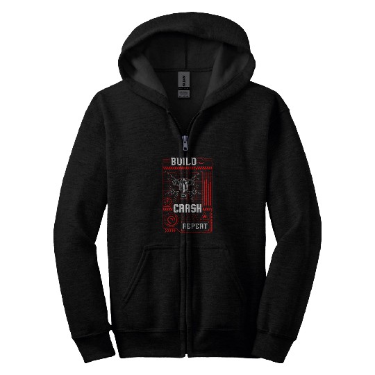 Funny Build Crash Repeat Drone Pilot Droning Zip Hoodies
